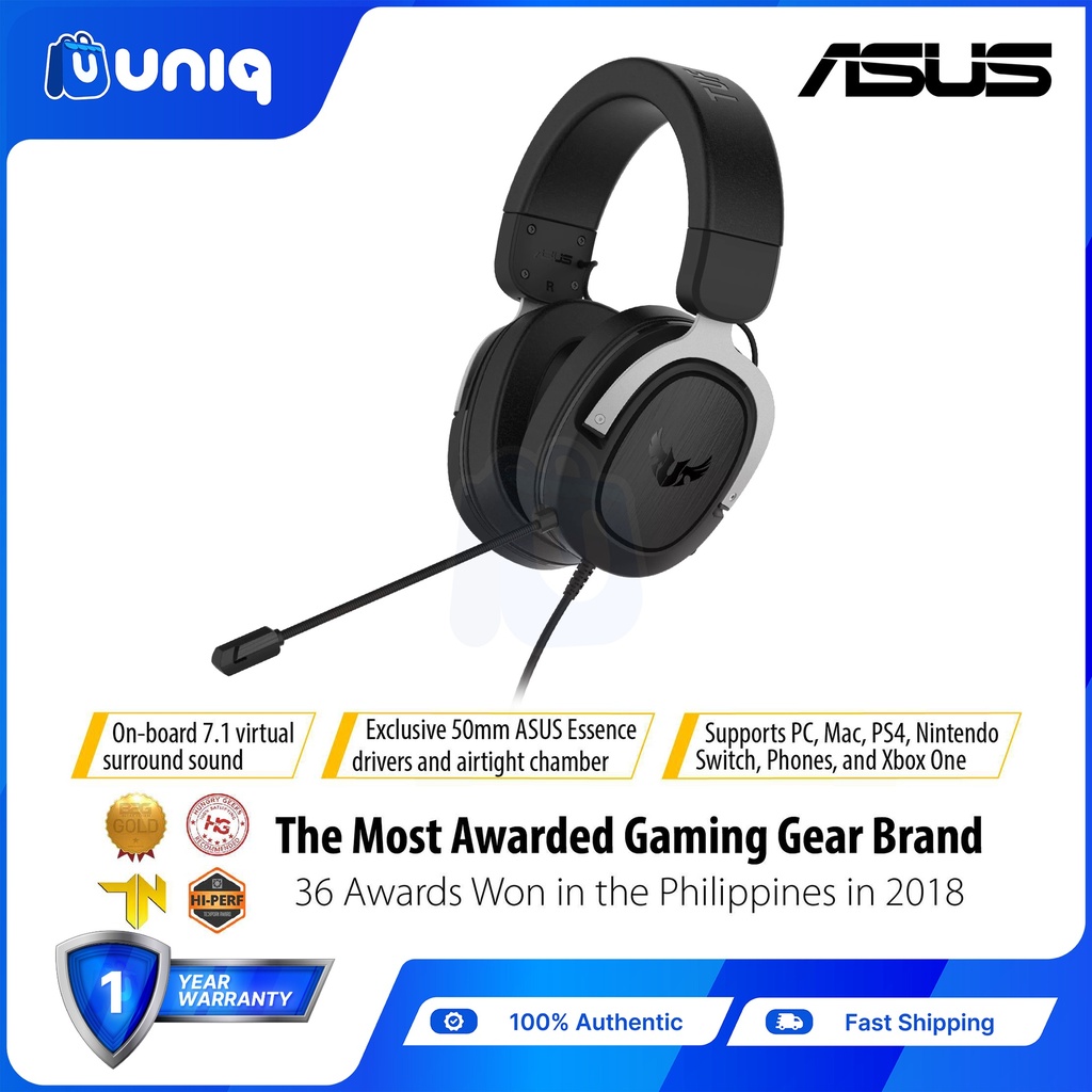 SALE!!! ASUS TUF Gaming H3 Gaming Headset (Silver)