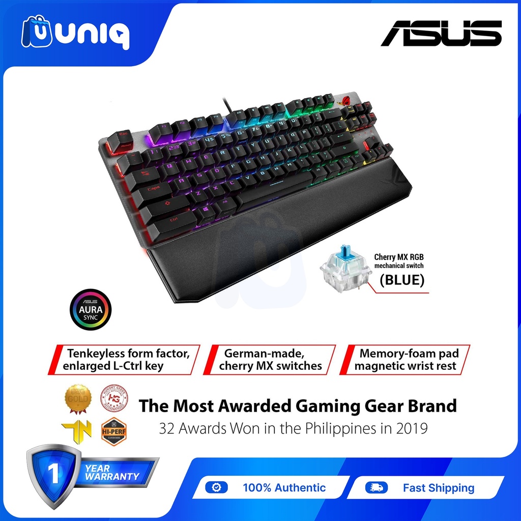 SALE!!! ASUS ROG Strix Scope TKL Deluxe (Cherry MX Blue) Wired Mechanical RGB Gaming Keyboard