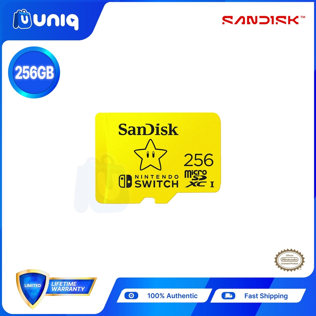 Sandisk Nintendo®-Licensed Memory Card For Nintendo Switch™ ~ 256GB (SDSQXAO-256G-GN3ZN)