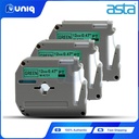ASTA 3pcs. MK-731 Label Tapes for Brother P-touch Label Printer 12mm (Black on Green)