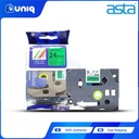 ASTA TZ-751 Label Tapes for Brother P-touch Label Printer 24mm (Black on Green)