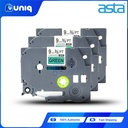 ASTA 3pcs. TZ-721 Label Tapes for Brother P-touch Label Printer 9mm (Black on Green)