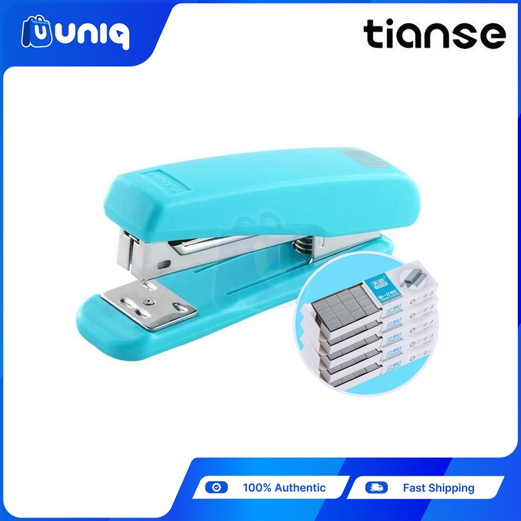 TIANSE 0102 Desktop Stapler with NO.12 Staple Wires (Set of 5) ~ (Choose Your Color)