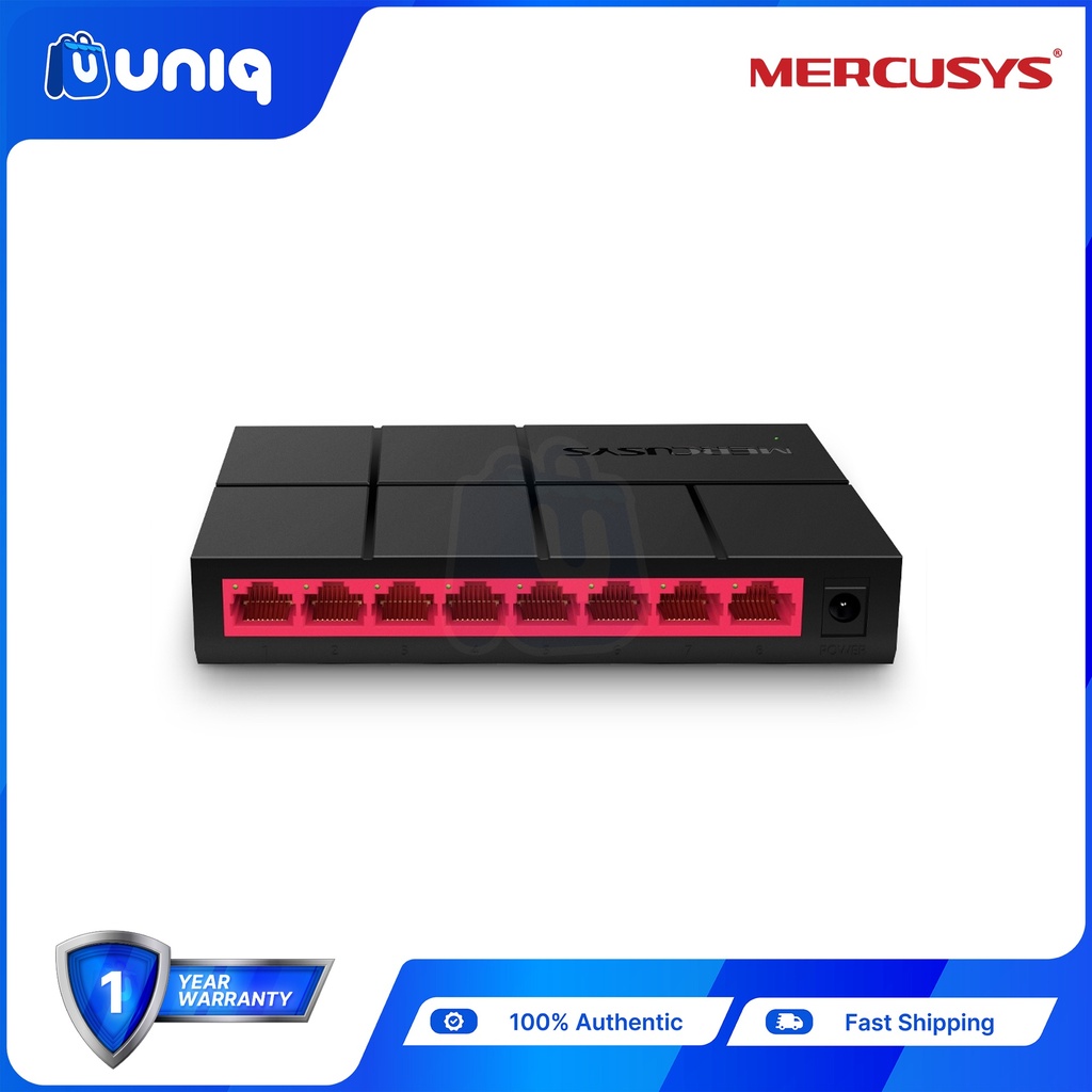Mercusys MS108G 8-Port 10/100/1,000 Mbps Desktop Switch