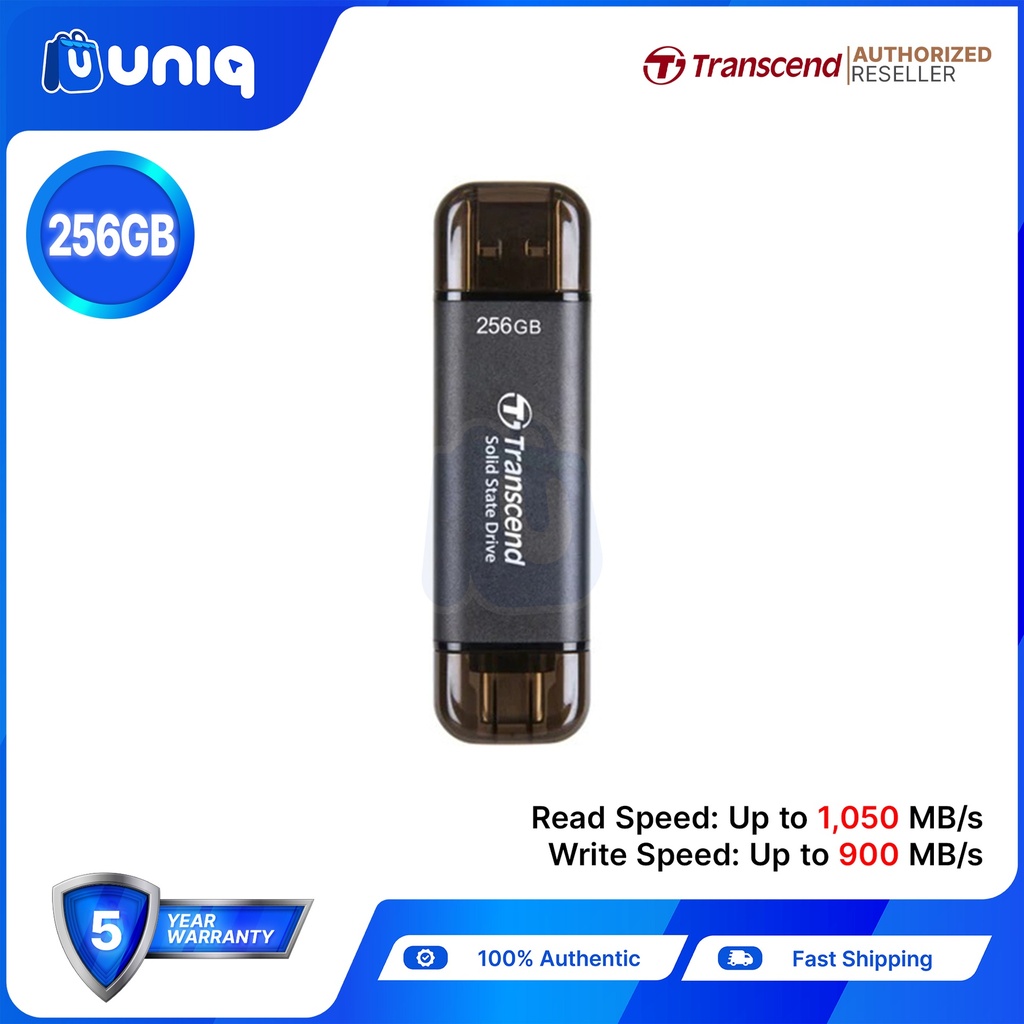 Transcend ESD310C 256GB Dual USB Portable SSD (TS256GESD310C)
