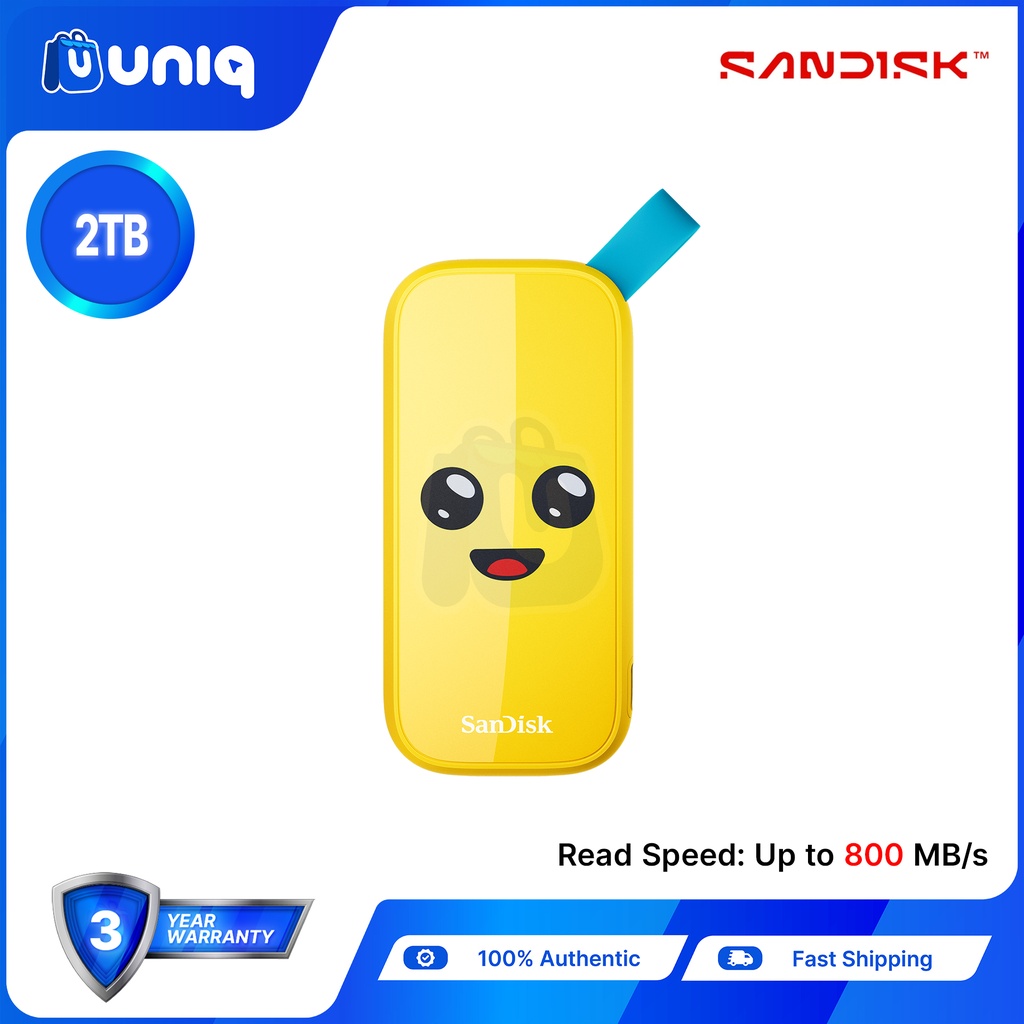 Sandisk Fortnite Portable SSD ~ 2TB - Peely Edition (SDSSDE30-2T00-G25F)