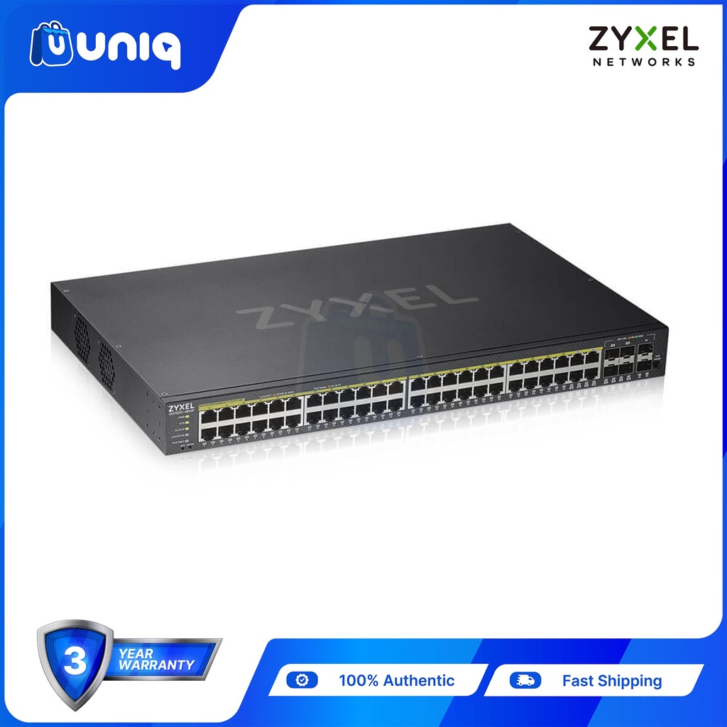 Zyxel GS1920-48HPv2 48-Port GbE Smart Managed PoE Switch