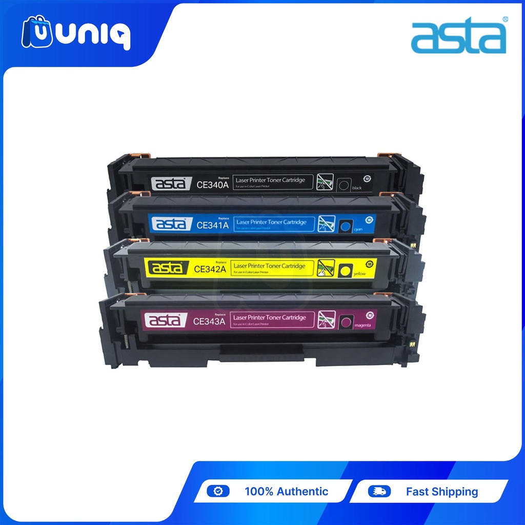 ASTA CE340A,CE341A,CE342A,CE343A Compatible Toner Cartridge for HP Printers (BCYM)