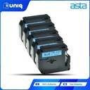 ASTA 5pcs. MK-531 Label Tapes for Brother P-touch Label Printers 12mm (Black on blue)