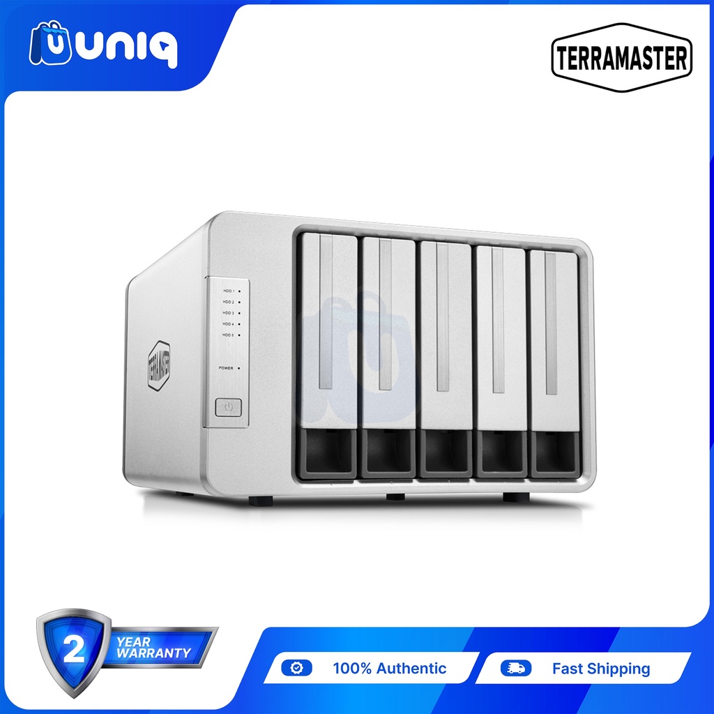 TerraMaster D5-300 USB 3.1 Gen 1 Type-C 5-Bay External Hard Drive Enclosure