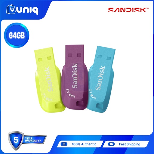 Sandisk Ultra Shift USB 3.2 Gen 1 Flash Drive ~ 64GB - Choose Your Color
