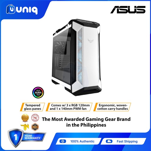 [ASUS-106A_White] SALE!!! ASUS TUF Gaming GT501 Mid Tower Gaming Case (White)