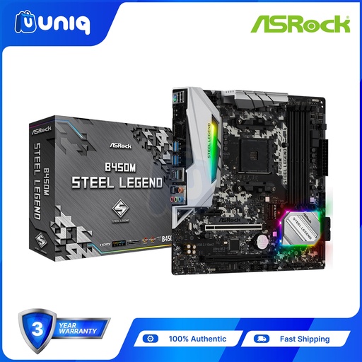 [Asrock MB-07] ASRock B450M Steel Legend Micro-ATX Gaming Motherboard