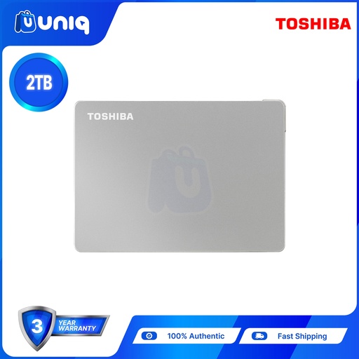 [Ext HDD-33B] Toshiba Canvio Flex 2TB (Sleek Silver Finish) Portable Hard Drive (HDTX120ASCAA)