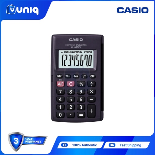 [Casio-014] Casio HL-820LV-BK Practical Calculator