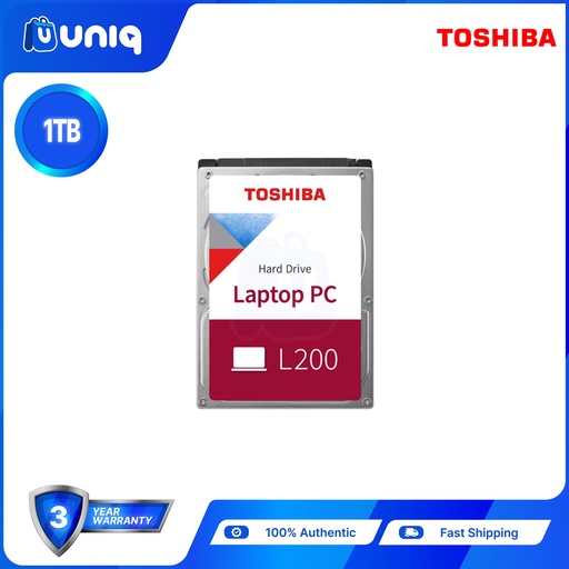 [HDD-15B] Toshiba L200 1TB 2.5" SATA Laptop PC Internal Hard Drive (HDWL110UZSVA)