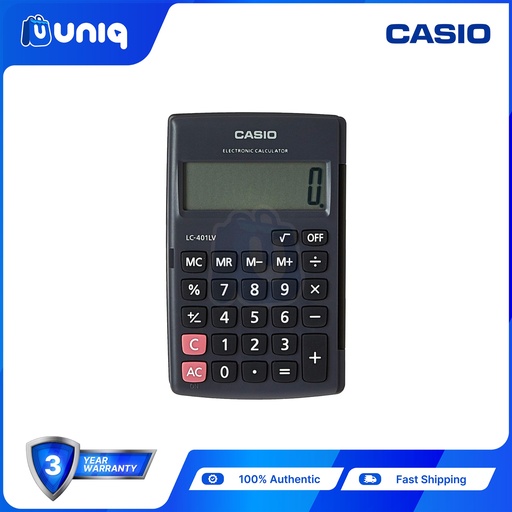 [Casio-020] Casio LC-401LV-BK Practical Calculator