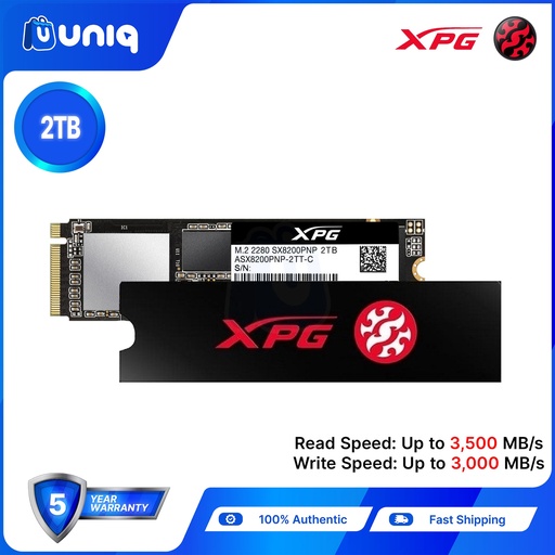 [SSD-45D] Adata XPG SX8200 PRO 2TB PCIe GEN3X4 M.2 2280 SSD (ASX8200PNP-2TT-C)