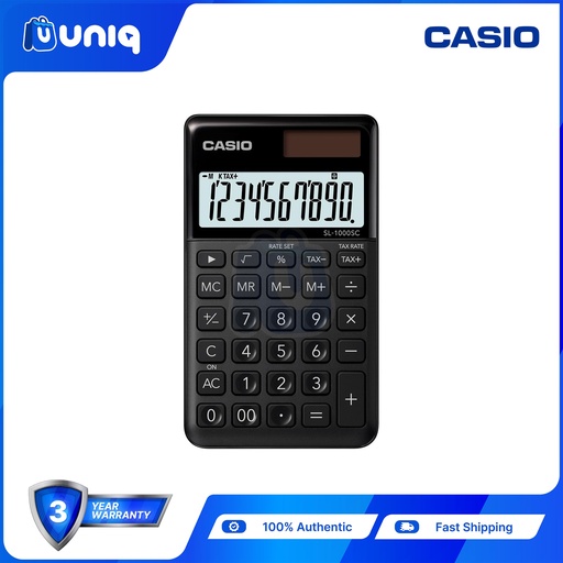 [Casio-029] Casio SL-1000SC-BK (Black) Stylish Calculator
