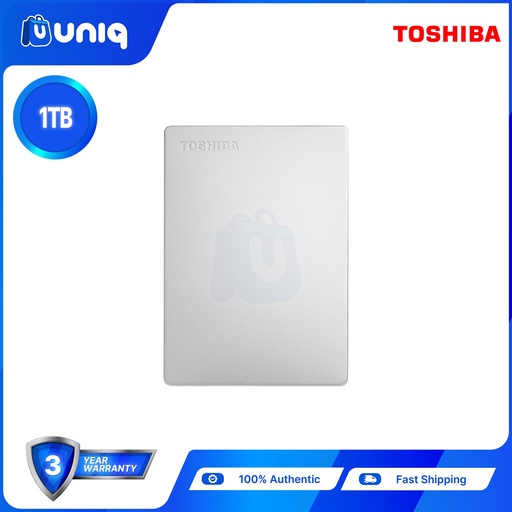 [Ext HDD-32A_Silver] Toshiba Canvio Slim 1TB (Silver) Portable Hard Drive (HDTD310AS3DA)