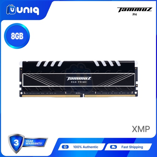 [Tammuz-07_8XMP_Black] SALE!!! Tammuz 8GB DDR4 3200Hz CL22 RGB PRIME XMP (Black) U-DIMM