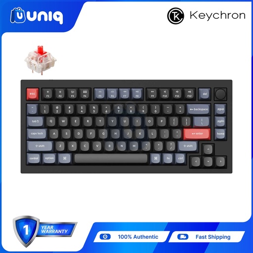 [Keychron-02_Red] Keychron Q1-M1Z Custom Mechanical Keyboard