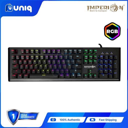 [Imperion-06] SALE!!! Imperion KG-M10R Mech 10 104 Keys RGB Wired Mechanical Gaming Keyboard (Kailh LH Blue Switch)