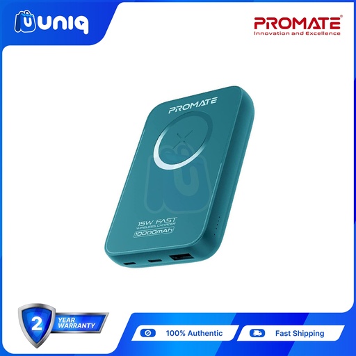 [Promate PB-03_Blue] SALE!!! PowerMag-10+ 10000mAh Magsafe Wireless PowerBank (Blue)