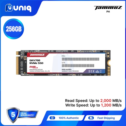 [Tammuz-03_256] SALE!!! Tammuz GKV700 256GB NVMe SSD
