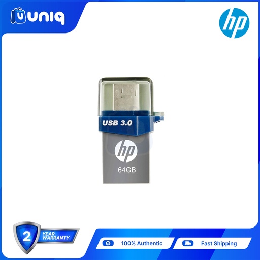 [AC-26U790M64] HP x790m 64GB USB 3.0 OTG (Micro USB) Blue and Silver