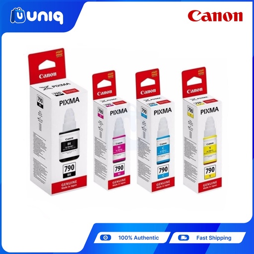 [Ink-64_BCYM] Canon GI-790 Set of Refill Inks For Pixma (Set of 4 colors) (135ml Black / 70ml CMY)