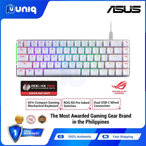 [ASUS-Ace_Falcion-WRed] SALE!!! ASUS ROG Falchion Ace M602 Gaming Keyboard (ROG NX RED Switch, White)