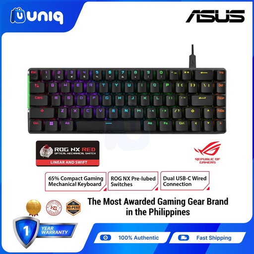 [ASUS-Ace_Falcion-BRed] SALE!!! ASUS ROG Falchion Ace M602 Gaming Keyboard (ROG NX RED Switch, Black)
