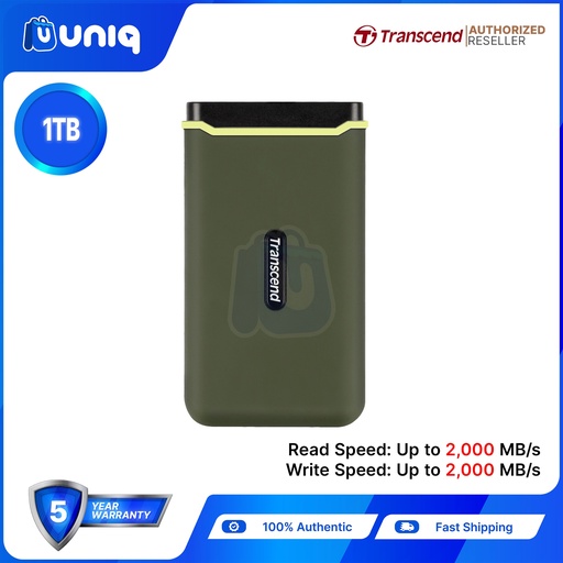 [Portable SSD-40_380C_1TB] Transcend 1TB ESD380C Portable SSD (Military Green) (TS1TESD380C)