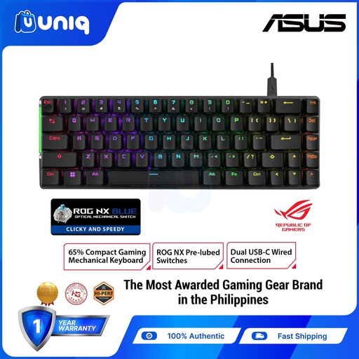 [ASUS-Ace_Falcion-BBlue] SALE!!! ASUS ROG Falchion Ace M602 Gaming Keyboard (ROG NX BLUE Switch, Black)