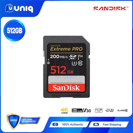 [Memory Card-52_512] Sandisk Extreme PRO SD Card UHS-I ~ 512GB (SDSDXXD)
