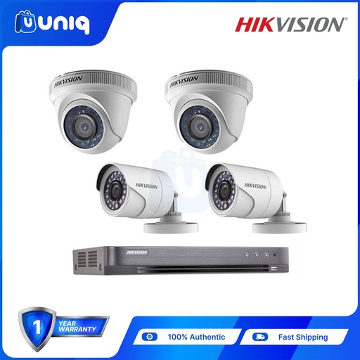 [CCTV PKG 10_4CHeco] HikVision ECO 2MP 4CH Kit (TVI-4CH2D2B-2MP-ECO)