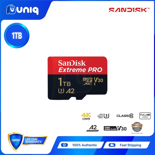 [Memory Card-54_1TB] Sandisk Extreme PRO microSD UHS-I Card with Adapter ~ 1TB (SDSQXCD)