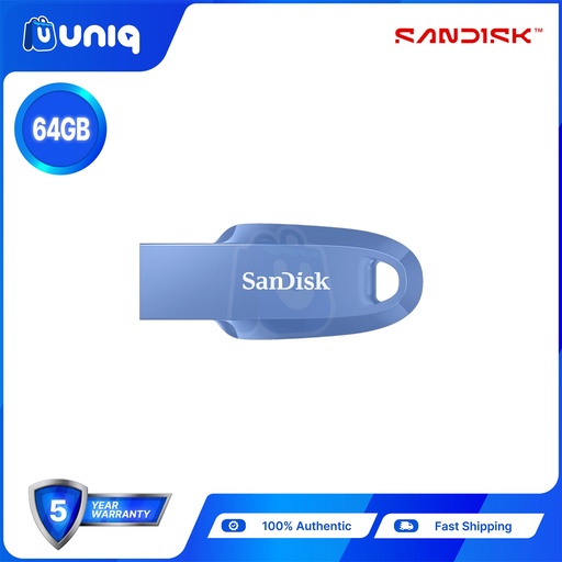 [AC-26Curve64Blue] Sandisk Ultra Curve USB 3.2 Flash Drive ~ 64GB - NAVY BLUE