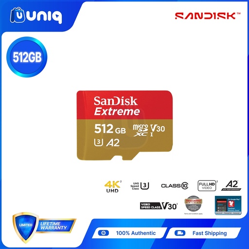 [Memory Card-53_512] Sandisk Extreme microSD UHS-I Card ~ 512GB (SDSQXAV)
