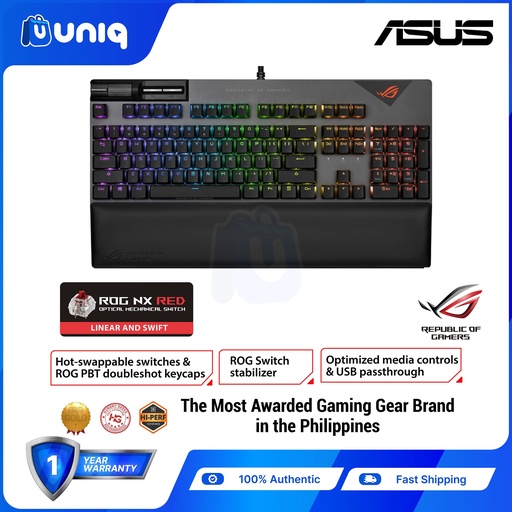 [ASUS-140_Red] SALE!!! ASUS ROG Strix Flare II Gaming Mechanical Keyboard (PBT/NX RED)