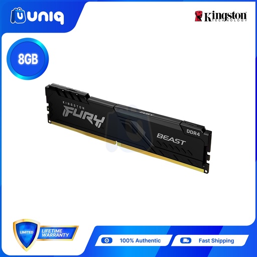 [MEM-26U8_3200] Kingston Fury Beast (Black) 8GB 3200MHz DDR4 CL16 (KF432C16BB/8)