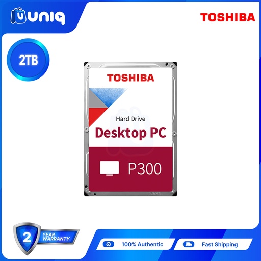 [HDD-06_2TB] Toshiba P300 2TB 3.5″ SATA Internal Hard Drive for Desktop (HDWD220UZSVA)