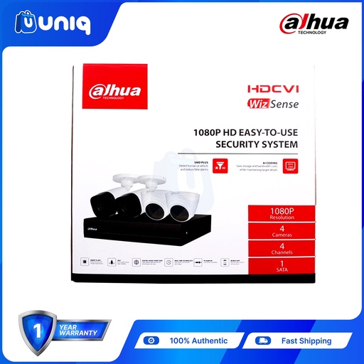 [CCTV PKG 7] SALE!!! Dahua DH-KIT-CV12MP2B2T-I WizSence 4CH Kit