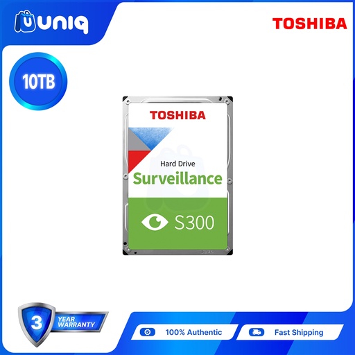 [HDD-18_10TB] Toshiba S300 10TB Surveillance 3.5" SATA Hard Drive (HDWT31AUZSVA)