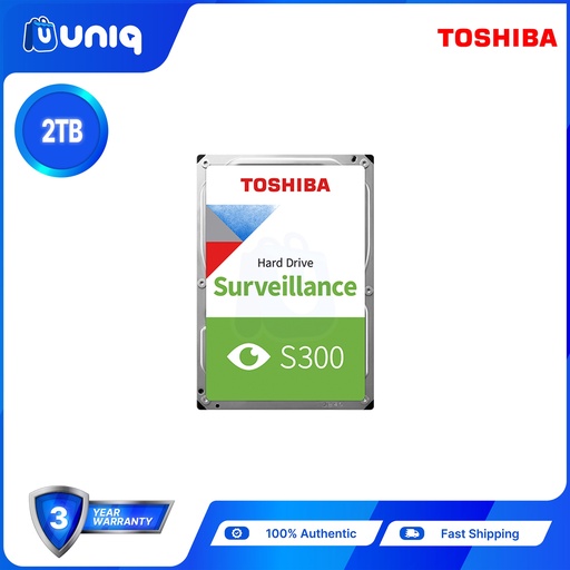 [HDD-18_2TB] Toshiba S300 2TB Surveillance 3.5" SATA Hard Drive (HDWT720UZSVA)