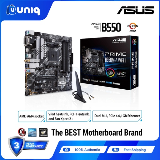 [ASUS-63V2] SALE!!! ASUS PRIME B550M-A WIFI II AMD B550 Micro-ATX Motherboard