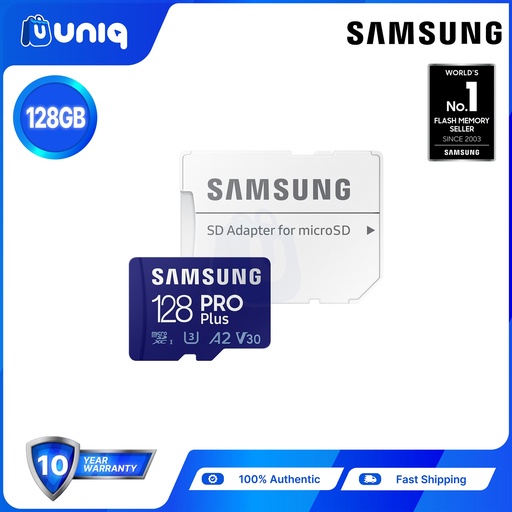 [Memory Card-50A] Samsung PRO Plus 128GB MicroSD Memory Card with SD Adapter (MB-MD128KA)