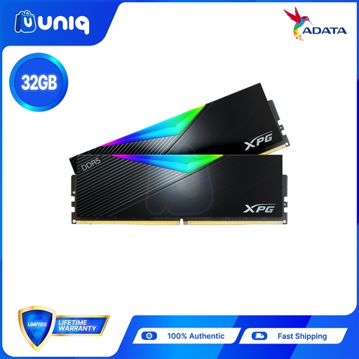 [MEM-30] SALE!!! Adata XPG Lancer 2x16GB 5200 Mhz RGB DDR5 DRAM Memory Module (AX5U5200C3816G-DCLARBK2X165200MZRGB5)