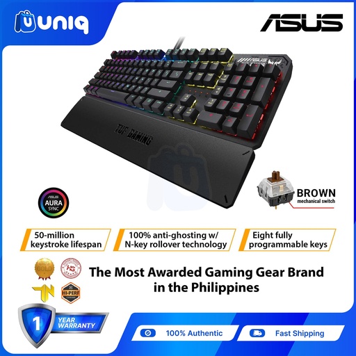 [ASUS-103_Brown] SALE!!! ASUS TUF Gaming K3 RGB Mechanical Keyboard (Brown Tactile)